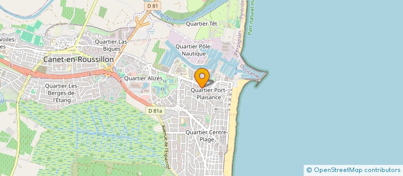 localisation de l'entreprise SCI DE LA JETEE  CANET-EN-ROUSSILLON