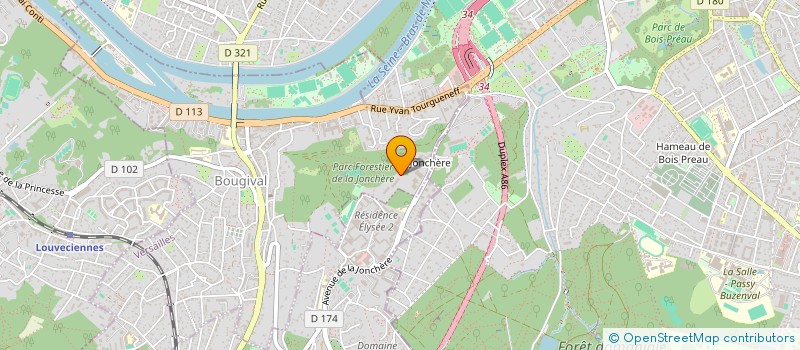 localisation de l'entreprise SCI DE LA JONCHERE  BOUGIVAL