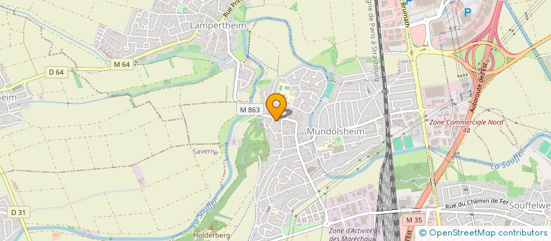 localisation de l'entreprise SCI DE LA KIRNECK  MUNDOLSHEIM