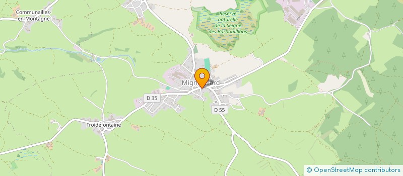 localisation de l'entreprise SCI DE LA LIEVRE  MIGNOVILLARD