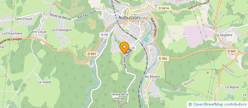 localisation de l'entreprise SCI DE LA LORIEN à AUBUSSON