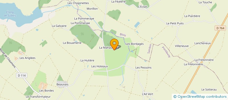 localisation de l'entreprise SCI DE LA MAHAUDIERE  PONTLEVOY