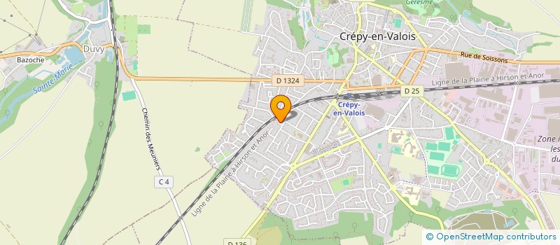 localisation de l'entreprise SCI DE LA MAISON DE L'HORLOGE  CREPY-EN-VALOIS