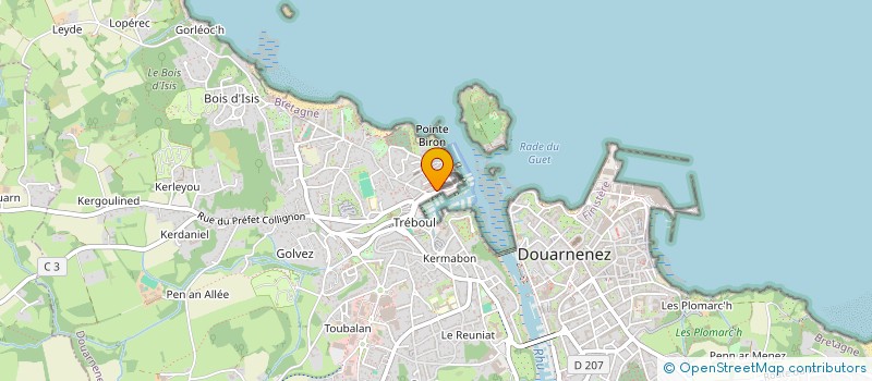 localisation de l'entreprise SCI DE LA MAISON DU VOILIER  DOUARNENEZ