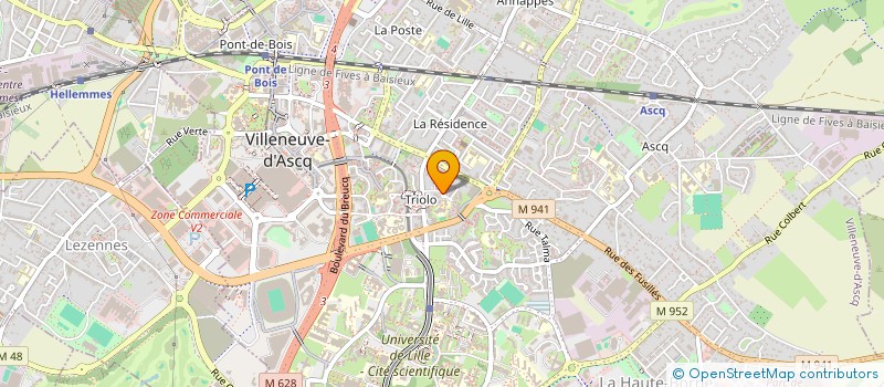 localisation de l'entreprise SCI DE LA MAISON MEDICALE DU TRIOLO à VILLENEUVE-D'ASCQ