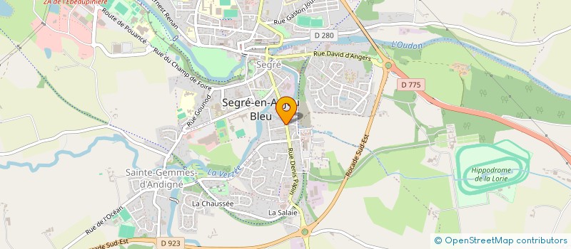 localisation de l'entreprise SCI DE LA MAISON PLATE à SEGRE-EN-ANJOU BLEU