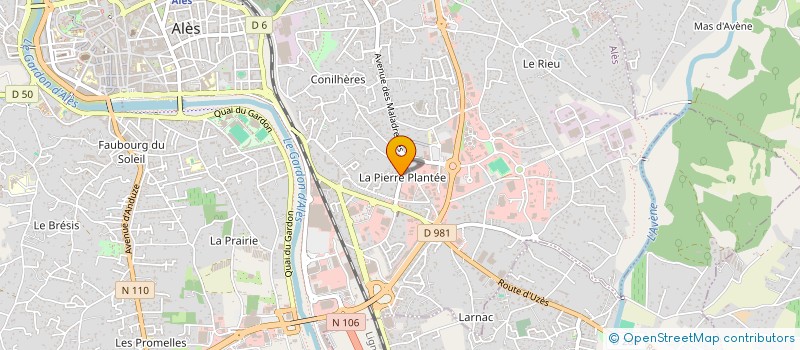 localisation de l'entreprise SCI DE LA MALADRERIE  ALES