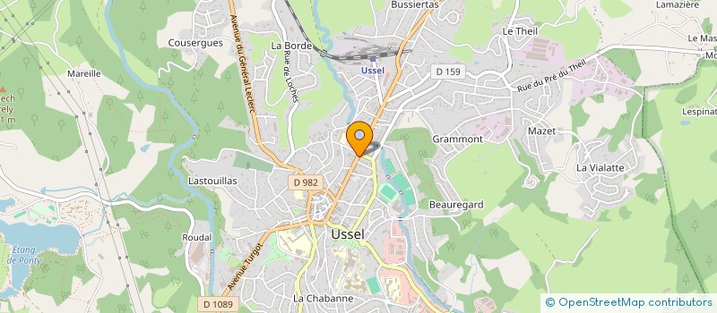 localisation de l'entreprise SCI DE LA MARCHE à USSEL