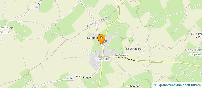 localisation de l'entreprise SCI DE LA MARE VALLEE II  GIVERVILLE