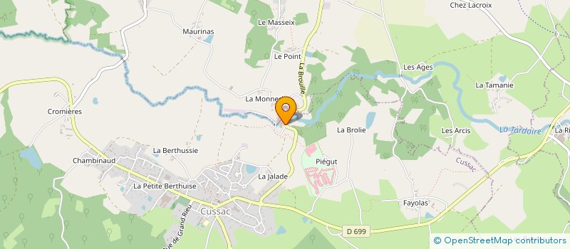 localisation de l'entreprise SCI DE LA MARIDELE à CUSSAC