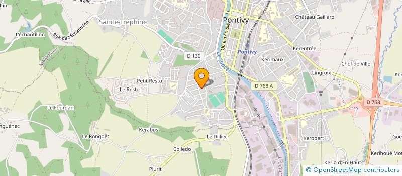 localisation de l'entreprise SCI DE LA MARINIERE  PONTIVY