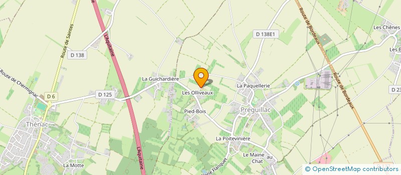 localisation de l'entreprise SCI DE LA MARSAUDERIE  PREGUILLAC