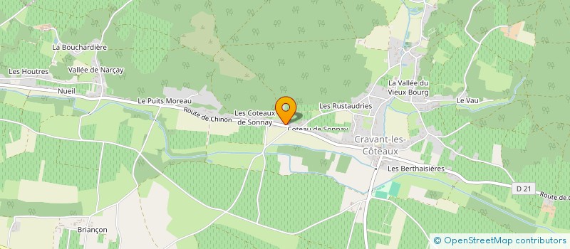 localisation de l'entreprise SCI DE LA MELIERE à CRAVANT-LES-COTEAUX