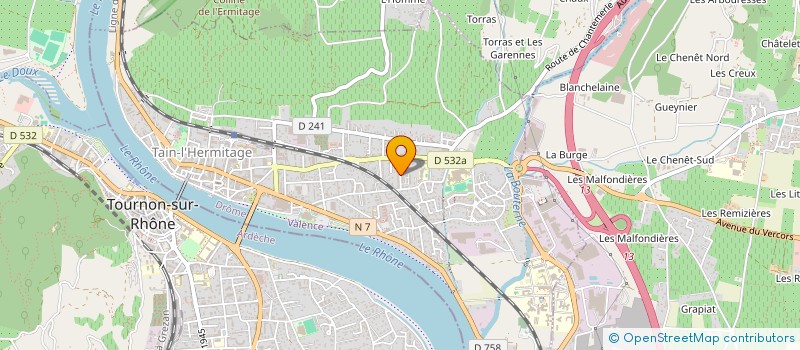 localisation de l'entreprise SCI DE LA MER  TAIN-L'HERMITAGE