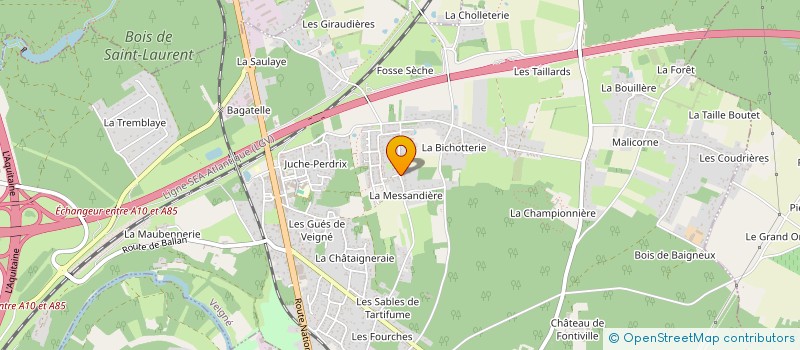 localisation de l'entreprise SCI DE LA MESSANDIERE à VEIGNE
