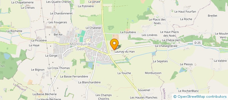 localisation de l'entreprise SCI DE LA METAIRIE  MONTREUIL-LE-GAST