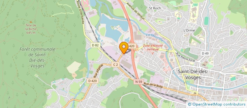 localisation de l'entreprise SCI DE LA MIROITERIE à SAINT-DIE-DES-VOSGES