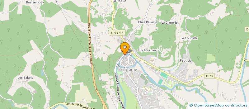 localisation de l'entreprise SCI DE LA MONTAGNE à BRANTOME EN PERIGORD