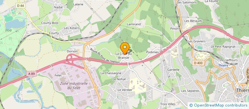 localisation de l'entreprise SCI DE LA MONTAGNE  THIERS