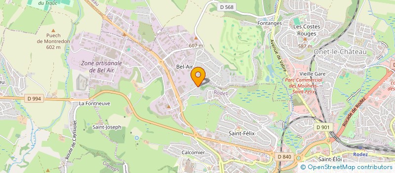 localisation de l'entreprise SCI DE LA MONTAGNE NOIRE  RODEZ