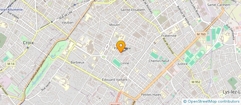 localisation de l'entreprise SCI DE LA MONTGOLFIERE  ROUBAIX