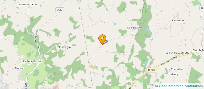 localisation de l'entreprise SCI DE LA MORENIE  LUBERSAC