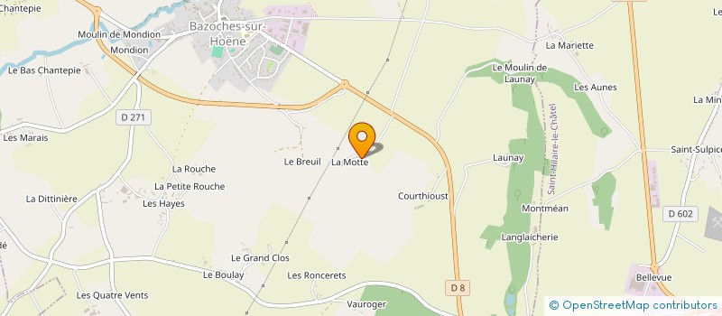 localisation de l'entreprise SCI DE LA MOTTE à BAZOCHES-SUR-HOENE
