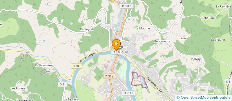 localisation de l'entreprise SCI DE LA NAUVE à LE BUGUE