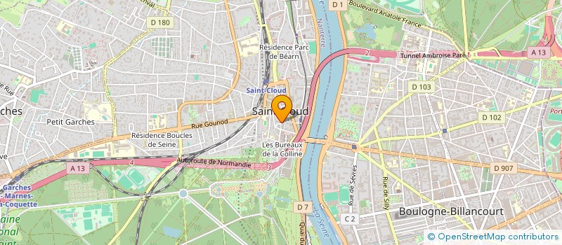 localisation de l'entreprise SCI DE LA PALETTE D'OR  SAINT-CLOUD