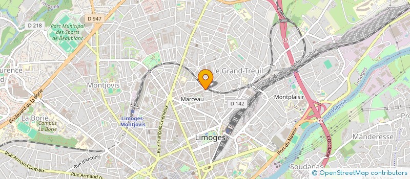 localisation de l'entreprise SCI DE LA PASSERELLE  LIMOGES
