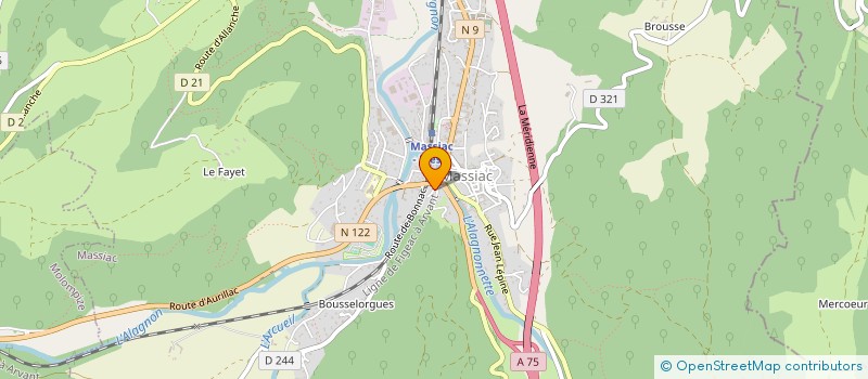 localisation de l'entreprise SCI DE LA PASSERELLE à MASSIAC
