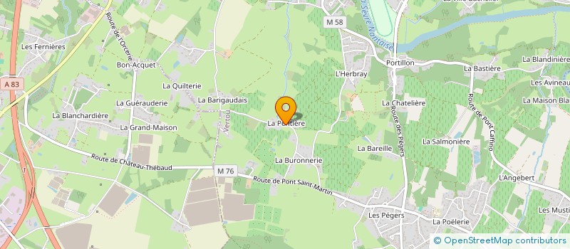 localisation de l'entreprise SCI DE LA PENTIERE  VERTOU