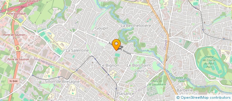 localisation de l'entreprise SCI DE LA PEPINIERE à ORVAULT
