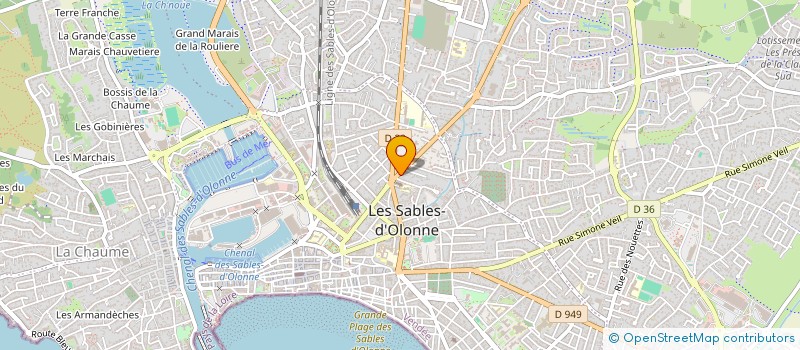 localisation de l'entreprise SCI DE LA PERUSE à LES SABLES D'OLONNE