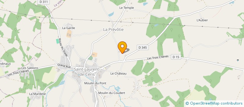 localisation de l'entreprise SCI DE LA PETITE BRANDE à SAINT-LAURENT-DE-CERIS