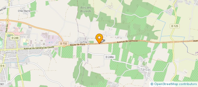 localisation de l'entreprise SCI DE LA PETITE FOY  THENAC