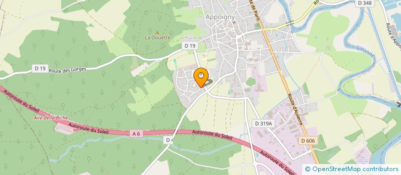 localisation de l'entreprise SCI DE LA PETITE HALLE  APPOIGNY