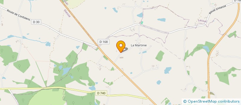 localisation de l'entreprise SCI DE LA PETITE MARTINIE  CONFOLENS