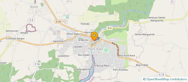 localisation de l'entreprise SCI DE LA PETITE TOURTE  PONT-AVEN