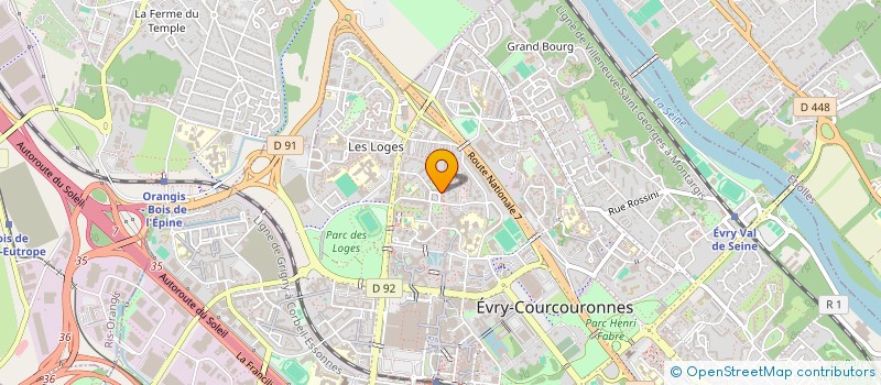 localisation de l'entreprise SCI DE LA PHARMACIE DES LOGES  EVRY-COURCOURONNES