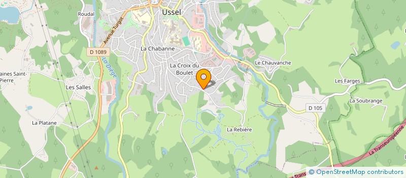 localisation de l'entreprise SCI DE LA PIERRE BLANCHE à USSEL