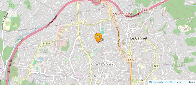 localisation de l'entreprise SCI DE LA PINEDE ET DU CIEL BLEU à LE CANNET