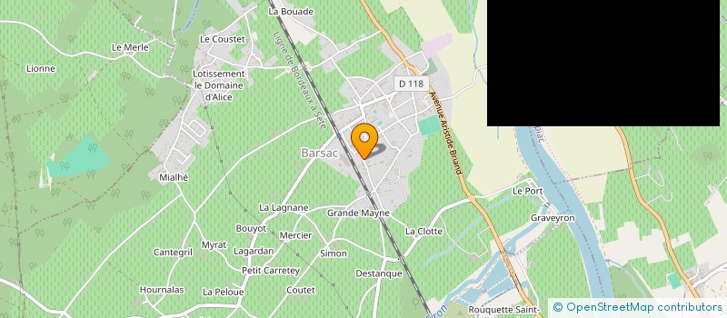 localisation de l'entreprise SCI DE LA PINESSE  BARSAC