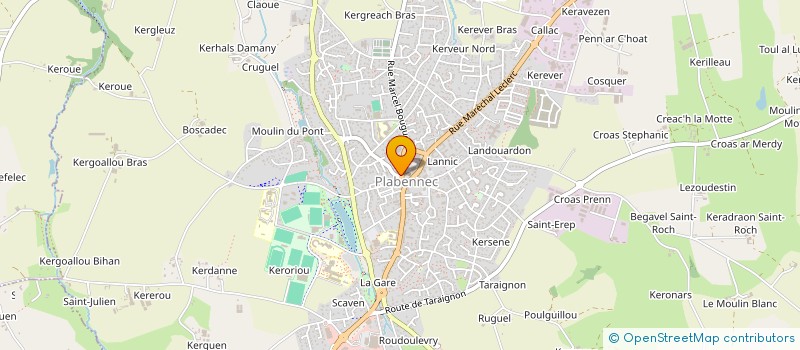 localisation de l'entreprise SCI DE LA PLACE DE L EGLISE  PLABENNEC