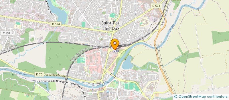 localisation de l'entreprise SCI DE LA PLACE DE LA GARE à DAX
