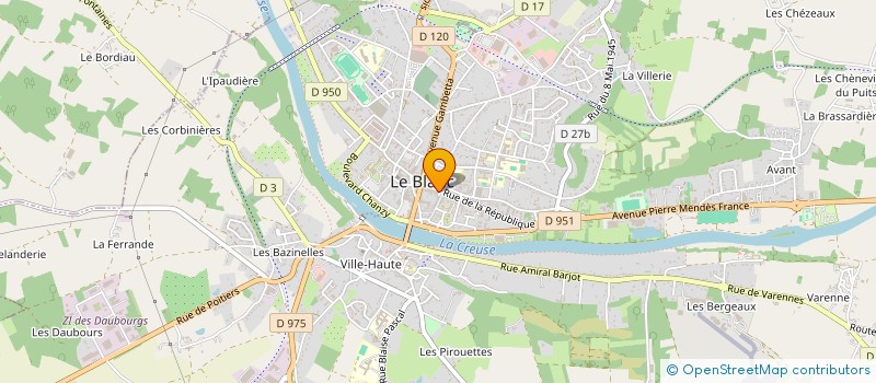 localisation de l'entreprise SCI DE LA PLACE DE LA LIBERATION à LE BLANC