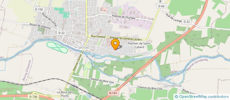 localisation de l'entreprise SCI DE LA PLACE DE LA LIBERTE à JARNAC