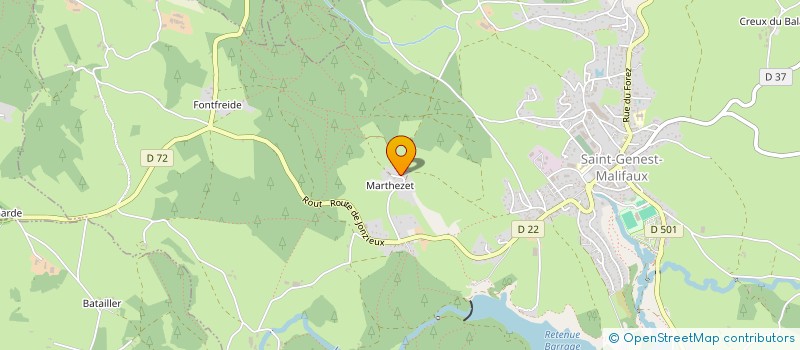 localisation de l'entreprise SCI DE LA PLACE FOCH  SAINT-GENEST-MALIFAUX