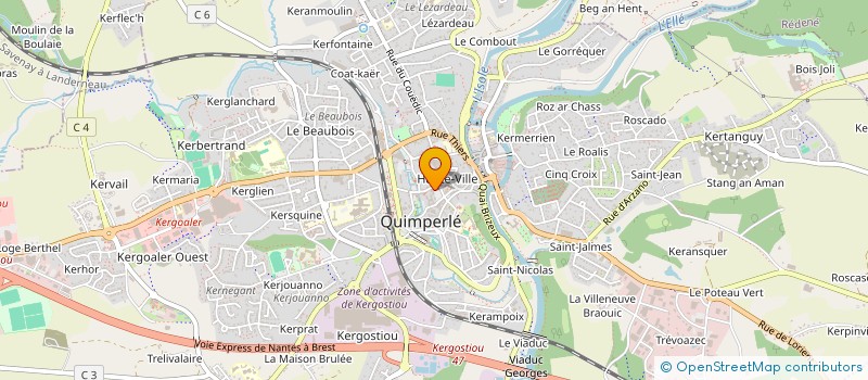 localisation de l'entreprise SCI  DE LA PLACE SAINT MICHEL  QUIMPERLE