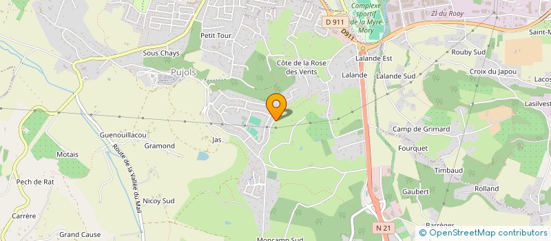 localisation de l'entreprise SCI DE LA PLAINE DE LACASSAGNE  PUJOLS